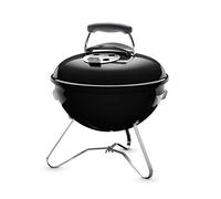 Weber Barbecue à Charbon Portable Smokey Joe Original 37cm - Barbecue à Couvercle et Pieds en Acier - Barbecue d'Extérieur Autoportant et Vasque en Porcelaine Émaillée - Noir (1111004)