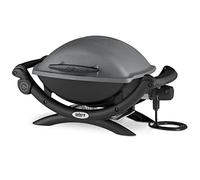 Weber Barbecue électrique Q 1400 / Barbecue portable, grille en fonte d'acier émaillée, surface de cuisson de 43 x 32 cm, bac de récupération amovible, cordon d'alimentation de 1,80 m, noir