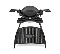 Weber barbecue électrique Q 1400 sur stand / Barbecue portable avec support, grille en fonte émaillée, surface de cuisson 43 x 32 cm, bac de récupération amovible, cordon d'alimentation 1,80 m, noir