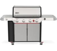 Weber - Barbecue Gaz Genesis Sp-435 4 Brûleurs Réchaud Latéral Thermomètre Digital Sur Chariot, 86x48 Cm