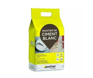 WEBER Ciment Blanc pour réparation et travaux rapides de maçonnerie, mortier, 5kg