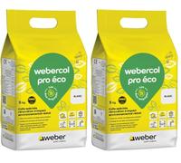 Weber Colle carrelage, blanc, spéciale renovation, 5kg, prête à l'emploi, WEBERCOL PRO ECO, Impact environnemental réduit (Lot de 2)