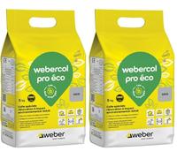 Weber Colle carrelage, gris spéciale renovation, 5kg, prête à l'emploi, WEBERCOL PRO ECO, Impact environnemental réduit (Lot de 2)