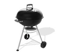 Weber Compact Kettle barbecue à charbon (version 2026) / trépied avec roulettes, conception résistante à la chaleur et à la corrosion, grille chromée à trois niveaux, 57 cm, noir