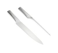 Weber Set de Découpe Deluxe - Couteau Professionnel et Fourchette à Viande en Inox - Accessoire Barbecue Weber - Idéal pour Tout Type de Viande et Usage en Cuisine - Noir (17074)