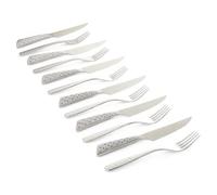 Weber Set de Couverts Deluxe - Set de Fourchettes et Couteaux Dentelés en Inox - Accessoires Barbecue Weber - 12 Pièces - Couleur Argent (17845), Acier