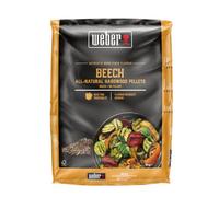 Weber Granulés de Bois de hêtre Naturel pour Barbecue à granulés avec saveur terreuse, Noisette, légèrement sucrée, sans Remplissage, idéal pour Cuisson Lente et Basse, Sac de 8 kg