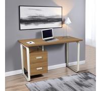 WEBER INDUSTRIES Bureau Pearl 120x60cm / Décor Chêne Blanchi et métal Blanc