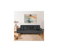 Canapé lit - WEBER INDUSTRIES - Tromso - Gris chiné - 3 places - Convertible