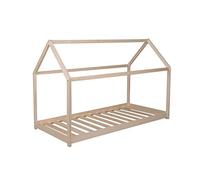 WEBER INDUSTRIES Lit cabane Panda 90x200 + 1 sommier/Naturel