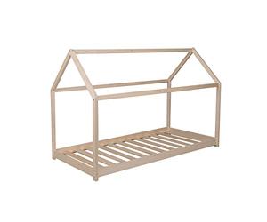 WEBER INDUSTRIES Lit cabane Panda 90x200 + 1 sommier/Naturel