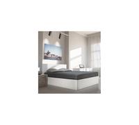 WEBER INDUSTRIES Lit Coffre Madrid 140x200 + 1 sommier/Blanc