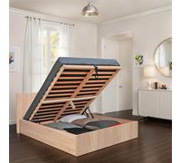 WEBER INDUSTRIES Lit Coffre Madrid 140x200 + 1 sommier/Décor Chêne Blanchi