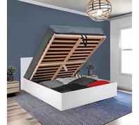 WEBER INDUSTRIES Lit Coffre Madrid 180x200 + 1 sommier/Blanc