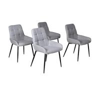 WEBER INDUSTRIES Lot de 4 chaises de Salle à Manger Arty/Gris Clair