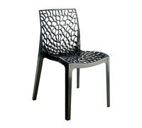 Lot de 4 chaises empilables TELA / Noir