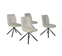 WEBER INDUSTRIES Lot de 4 chaises pivotantes de Salle à Manger Cortina/Beige