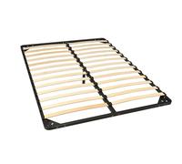 WEBER INDUSTRIES Sommier Métal RENO 140x190 cm + 1 Pied Amovible/Noir