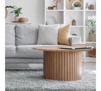 Table basse BAHIA diamètre 80 cm / Décor Chêne artisan