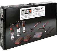 Weber Kit de nettoyage pour barbecues en acier inoxydable, 3x Brosses pour grille, Nettoyant pour grille & surface (300ml), Spray antiadhésif 200ml, Chiffon en microfibre, Grattoir, 2 Éponges (18284)