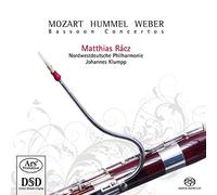 Concerto pour basson - SACD hybride Wolfgang Amadeus Mozart (Compositeur), Hummel (Compositeur), Marie Weber (Compositeur), Racz (Interprète), Johannes Klumpp (Interprète) https://www.fnac.com/a5919667/Wolfgang-Amadeus-Mozart-Concerto-pour-basson-SACD-hybride-Super-Audio-CD?oref=1a74a0e8-bf2a-bee3-4ca1-f6bd126ed328