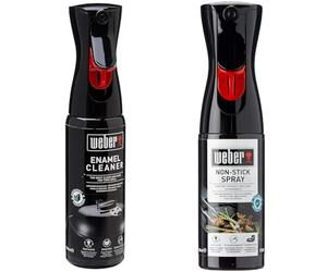 Weber Nettoyant Émail, Noir, 25 x 6 x 9 cm & Huile Anti-Adhérence, Noir, 200 mL