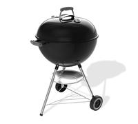 Weber Original Kettle barbecue à charbon/couvercle et cuve en acier émaillé, grille 57 cm, système One-Touch de nettoyage, thermomètre intégré, trépied avec roulettes, noir