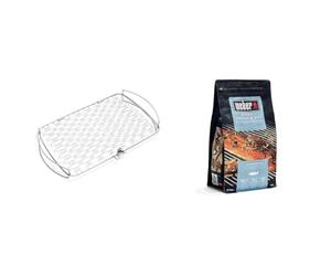 Weber Panier à Poisson pour Barbecue - Panier de Cuisson Ouvert en Inox, Idéal pour Légumes & Copeaux de Bois pour Fumage Saveur Fruits de Mer - Pellets de Bois pour Cuisson - 0.7 kg