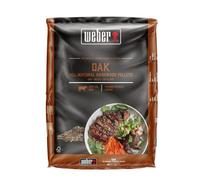 Weber Granulés de Bois - Bois de chêne (8 kg), Parfait pour Fumer du bœuf, granulés de Bois 100% Naturel, Convient pour Tous Les barbecues à granulés (3401053)
