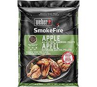 Weber Pellets en bois - Bois de Pommier (9kg), parfait pour fumer de la volaille, 100% de pellets de bois naturel (190104)