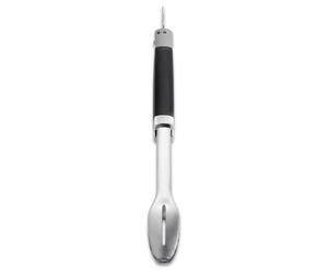 Weber Pince de barbecue premium (46cm), acier inoxydable, poignée confortable et système de fermeture, passe au lave-vaisselle, nettoyage facile, avec boucle de suspension - Noir/Argent (6760)