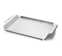 Weber Plat de cuisson deluxe (44 x 39cm) - acier inoxydable, résistant à la chaleur, passe au lave-vaisselle, idéale pour sauter les légumes et faire sauter les fruits de mer - Argent (6435)