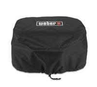 Weber Premium Housse de Protection Type Bonnet pour Barbecue Lumin Compact, Respirante, résistante aux UV et à l’Eau, Protection Contre Le Vent et Les intempéries, Noir (3400305)