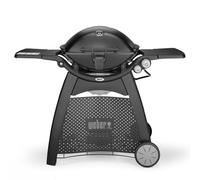 Weber Q3200 Barbecue à gaz avec Chariot Roulant et Tables d'appoint, Surface de Cuisson 63 x 45 cm, 2 brûleurs, avec thermomètre de Couvercle et lumière de poignée - Noir (57010053)