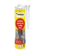 Weber Saint Gobain - Weber Mastic Colle Base Pu, Blanc, Spécial Réalisation Joints D'Etanchéité, 300ml, Weber Joint Et Colle Pu , Pu40