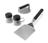Weber Set Smashed Burger/composé d’Une Presse à Burger, d’Une spatule et de 2 saupoudreuses, en Acier Inoxydable - Argent (3401364)
