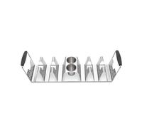 Weber Support pour tacos Taco Rack 3400845 Acier inox., 6 tacos, 2 coupelles, poignées en silicone