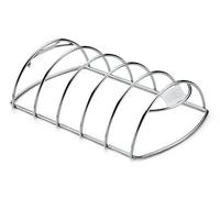 Weber Support pour ribs, maintient jusqu'à 5 ribs, en acier inoxydable, compatible lave-vaisselle, adapté à tous les barbecues (charbon Ø 47cm et +, gaz, pellets, électrique) - Argent (6605)