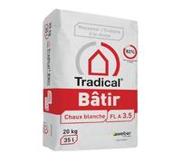 Weber - Tradical bâtir pour maçonnerie 20 kg - chaux blanche aérienne pour enduit et maçonnage