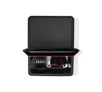Weber Works - Boîte de Rangement extérieure, pour la série Weber Slate, avec Couvercle Pliable résistant aux intempéries, Rangement Facile des ustensiles de Barbecue - Noir (3400107)
