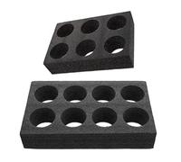 WeBert Plateaux Porte-Boissons en Mousse, 2 Supports en Verre for Tasses à café à emporter, Plateau Porte-Boissons for Camping, caravanes, Camping-Cars, Bateaux - Espace for 6 Tasses et 8 Tasses