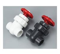 WeBert Vanne de régulation de débit de précision, 20/25/32/40mm ID UPVC Sluice Switch, Irrigation de jardin Aquarium PVC Ball Valve, 1pcs) Valves (Color : Dark Gray, Size : Inner Dia32mm)
