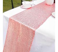 WEBGGER Chemin de Table Paillettes Rondes Paillettes Tissu pour Mariage F¨ºte d'anniversaire Baby Showers Nappe D¨¦coration 30 x 270 cm(Champagne 1pack)