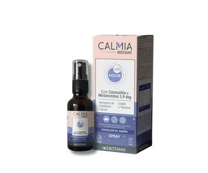 WeBotanix | Calmia Nuit Spray Instantané 30 ml | Mélatonine 1,9 mg, Pavot de Californie, Houblon, GABA | Améliore la Qualité du Sommeil | Spray pour Bien Dormir | Produits pour le Sommeil | Végan