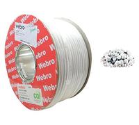 Webro WF100 Câble coaxial avec clips Blanc 50 m