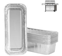 WEBROIL 6498 6417 Lot de 20 bacs récupérateurs de graisse pour Weber Genesis II 400 et 600 en aluminium pour grille à gaz Weber 71,1 cm/91,4 cm, pour barbecue à gaz Weber 400/600 Summit Series