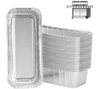 WEBROIL 6498 6417 Lot de 40 bacs récupérateurs de graisse pour Weber Genesis II 400 et 600, feuilles d'aluminium pour grille à gaz Weber 71,1 cm/91,4 cm, pour barbecue à gaz Weber 400/600 Summit