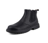 Webrosistol Bottine de Sécurité Homme Femme Cuir Artificiel Slip On Bottes de Sécurité Embout en Acier Chaussures de Securite Chelsea
