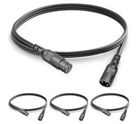 wecan Câbles DMX 1.2m / 4ft Signal Connecteur Lumière de Scène XLR Mâle à Femelle de 3 Broches pour tous les projecteurs à tête mobile LED Par Light