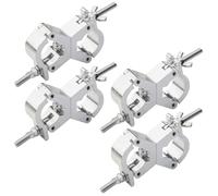 WECAN Éclairage de scène & accessoires, pince en aluminium C, pinces de bâti robustes, réglables de 30-35 mm (1,18-1,38 pouces), pour éclairage Moving-Head (lot de 4, couleur argent)